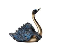 ZCCZJS Ornamenti per la casa Scultura da Cigno, Coppia di Statue Decorative per Cigno, Un Paio di Ornamenti per cigni in Resina , Decorazioni Blu per la casa Regalo di San Valentino per Decorare Le