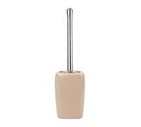 ZCCZJS Pannello igienico patto Compatto Spazzola per la Pulizia Profonda e Base di Ceramica, Maniglia Decorativa cromata ergonomica, Spazzola Non slittata con Supporto (Beige)