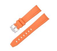 ZCCZJS Per la Fascia di Sostituzione di Speedmaster Orologio Curvo Senza Gap Senza Cinturino in Gomma Donne 20mm 21mm 2 mm di orologeria in Argento Gold Goldle Black Black