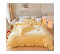 ZCCZJS Pinch Plot Velvet King Size Sheet & Wivet Cover Set King Size 4 Pezzi Flanella e Lana Foglio di Letti e fitta