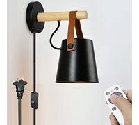 ZCCZJS Plug di Applique da Parete da 1 Pacchetto , Smart Remote Control Lampada da Parete Apparecchiatura 10w 800lm Luce a Parete , con Plug nel Cavo , Illuminazione a Parete digabile interva