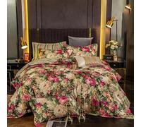ZCCZJS Premier Quality Luxury 100% Pure Pure Cotton Cover Set 4 Pezzi con Foglio Abbinato Cestino per Letti Biancheria Lince Conteggio Set di Sateen