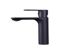 ZCCZJS Rubinetti del Bagno Rubinetto del lavabo del Bacino ruscino per lavandino del lavandino del lavabo Gourmet Rubinetto Tocco di Acqua tapware Freddo Cagna Rotonda in Ottone Rotonde cromata Nera,