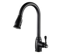 ZCCZJS Rubinetto cucina rubinetto con spray cucina lavelli cucina rubinetti a foro singolo a 360 ° a 360 ° in modalità calda e fredda lavello multifunzione del lavandino (ORB) t-tap