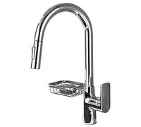 ZCCZJS Rubinetto da cucina con spruzzatore a tiro verso il basso, ad arco elevato 360 ° giratelatelable cucina allungabile rubinetto del rubinetto del ponte monte a maniglia singola cucine con scatola