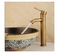 ZCCZJS Rubinetto del Rubinetto del Rubinetto a Vaso di Ottone Antico Manico Singolo Manico a Sola vanità Calda per Acqua Fredda meschino Montato