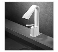 ZCCZJS Rubinetto Grigio in Ottone Solido Manico Singolo basato a Foro Singolo Rubinetto Freddo e Mixer Caldo Rubinetto Bianco Oro Spazzolato Nero, Rubinetto del lavello da Cucina