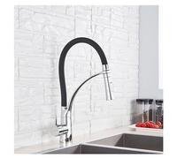 ZCCZJS Rubinetto, Rubinetto Cucina a LED Maniglia Singola 3 360 ruotare tiro Fuori spruzzatore Mazzo Montato a Freddo Mixer Cucina Cucina