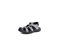 ZCCZJS Sandali Maschi Maschi Sandali in Pelle Estiva casa Scarpe da Spiaggia Anti-Slip Sport Scarpe Casual per Uomini fanatici delle Pantofole da Uomo (Schwarz, 12,5 Regno Unito)