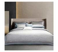 ZCCZJS Set da Letto a Quattro Pezzi in Filo Tinto Jacquard Cotone Lussuoso Letto di Lusso Regina King Size Piumino Cover Foglio di Cuscinetti a casa Tessile Letto a Quattro Pezzi Set, (b-Queen