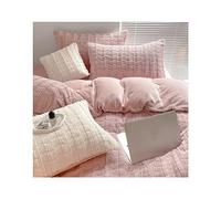 ZCCZJS Set da Letto a Quattro Pezzi Set di Peluche Set Queenna Ultra Morbida Rivestimento in Flanella Copertura Inverno Pezzi Caldi Letti Solidi con Chiusura con Cerniera Foglio e frammenti di