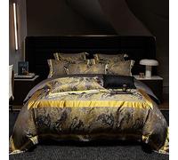 ZCCZJS Set di Biancheria da Letto di Lusso a 4 Pezzi Coper del Piumino, Tela da 2 aderenza con Set di Cover a Doppia Cerniera Nascosta con Cerniera Nordica.