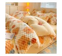 ZCCZJS Set di Biancheria da Letto Inverno da Letto 4 Pezzi Inserrare Fogli di Letto di velette Set morbide con Biancheria da Letto per Copertina Trapunta (e, 1,5/1,8 m di Letto) (Un Letto di 2 m)