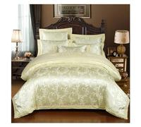 ZCCZJS Set di Biancheria da Letto Nero di Lusso in Cotone di Seta Jacquard Regina/Coperchio del Piumino King Size Set di teglie da Letto a Letto Coperta Trapunta di Biancheria, Letto
