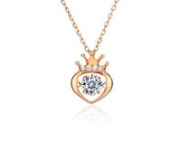 ZCCZJS Set di Gioielli, 925 Cristalcolo a Corona di Cuore Che batte Cnecklace Accessori per Gioielli Femminili/Femmine/