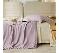 ZCCZJS Set di Lenzuolo a Letto Queen Size-Fogli di Fibra lycel Morbida a 4 Pezzi, Tecnologia di Raffreddamento e Federa Senza Rughe, qualità dell'hotel, Biancheria da Letto Durevole Q-1,8 m