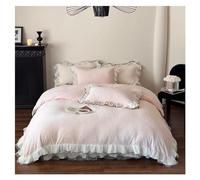 ZCCZJS Set di Letti Increspature da 4 Pezzi Set Latte di Velluto Set di Copertina Invernale Set di Copertura per la Biancheria da Letto da Letto (Bianco, Regina) (Grün King)