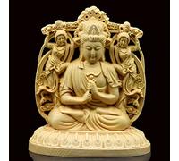 ZCCZJS Statue di Buddha Intagliato Intagliato bosswoodiale Statua Vuoto Bodhisattva Guanyin Buddhist fornisce Decorazione Domestica Decorazione per la casa Ornamento fengshui