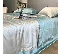 ZCCZJS Summer Simple Ice Silk Quilt Set, Comodo Coperta di condizionamento Aria-Lavabile Fresco, Set di Trapunta Traspirante Leggera (Inclusa Trapunta Estiva, Due federe R-1,8 m