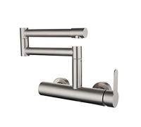 ZCCZJS Tappo da Cucina a Parete Cucina Inossidabile Inossidabile Foro Doppio Foro per lavello Girevole Spazzolato