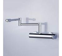 ZCCZJS Tasce del Mixer Cucina a Parete in Ottone a Muro Rotante e Freddo Pieghevole Pieghevole cromata Rubinetto da Cucina