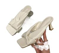 ZCCZJS Teli Donne Bohemian Slifori Summer Scarpe da Spiaggia Non Slip Flip Flip Flop Slip su Slifors Slide Zapatos Mujer (Albicocca, 7.5 Regno Unito)
