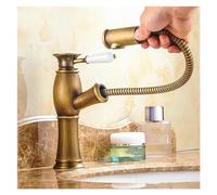 ZCCZJS Tiri di lavandino del Bacino Miscelatore Mixer Tap Tap Brasso Bronzo Antico Bronzo RUSE out OGNO Moderno Basso BLACO GUACET