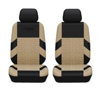 ZCCZQF Set Completo di Coprisedili in Poliestere per Ford Ltd, Soft Confortevole Traspirante Protezione per Sedili Auto, Accessori Auto,2 Seats-Beige