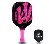 ZCEBRA Pickleball Grafite - Racchetta in fibra di carbonio nucleo a pannello d'api in polipropilene - Set custodia in neoprene Pink Edition