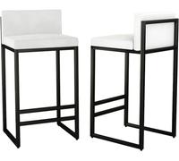 ZCEDZYSW ANram - Set di 2 sgabelli da bar in velluto, altezza da bancone, sedie da pranzo con schienale basso, sgabelli imbottiti da cucina con poggiapiedi, per bar, sala da pranzo, altezza: 65 cm,