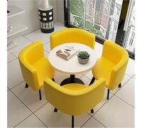 ZCEDZYSW Moderno set di tavolo da pranzo con sedie per casa, giardino, ristorante, set di mobili da cucina rotondi per cena e riunioni