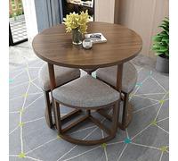 ZCEDZYSW Set di tavolo da pranzo rotondo da cucina con 4 sedie, set di mobili da 5 pezzi per sala da pranzo o bar per la colazione, tavolo moderno rotondo da conferenza e sedie da 80 cm #25 altezza 80