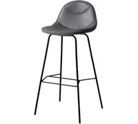 ZCEDZYSW Sgabello da bar in ecopelle, senza braccioli, per cucina, resistente, altezza fissa, schienale a isola (C, altezza seduta 75 cm)