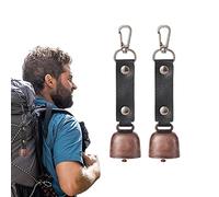 Zceplem Campana Dell'orso Rumorosa,2 Pezzi Campanelli Orso Forte Per Gli Escursionisti,Campana Anti-perso Per Cani Con Cinghia In Pelle PU Resistente,Rumorista Per L'escursionismo,La Bicicletta,Nero