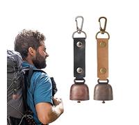 Zceplem Campana Dell'orso Rumorosa, 2 Pezzi Campanelli Orso Forte Per Gli Escursionisti, Campana Anti-perso Per Cani Con Cinghia In Pelle PU Resistente, Rumorista Per L'escursionismo, La Bicicletta