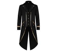 Zceplem Costume da Frac per Uomo,Deluxe Frac Gotico Cosplay Abito | Costume Medievale di Halloween Frac Cosplay Prop Outfit