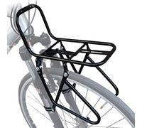 Zceplem Portapacchi Anteriore per Bicicletta, Supporto per Bici, Portabici per Strada e Mountain, Nero, Acciaio