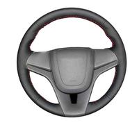 ZCera Copri Volante per Auto Personalizzato, Black thread, Pelle in microfibra, 38 cm, Per Chevrolet Per Cruze Per Aveo Per Orlando Per Ravon R4 2009-2014 Treccia