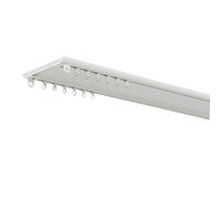 ZCFLWR Binario per Tende Doppio da soffitto, Asta per Tende Ultrasottile, Binario per Tende in Alluminio, Adatto per Soggiorno e Camera da Letto (Bianco, 95 cm/3,1 Piedi)