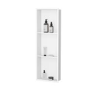 ZCFLWR Nicchia per Doccia, ripiano portaoggetti da Incasso per Doccia a 3 Livelli, vano Doccia in Acciaio Inossidabile 304, per Installazione in Foro a Parete per Bagno e Soggiorno, Bianco