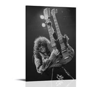 ZCHLATGDE Jimmy Page Poster decorativo su tela, per soggiorno, camera da letto, decorazione da parete, per camera da letto, 40 x 60 cm