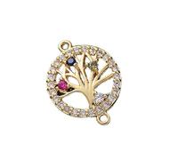 ZCHNB 2/6 pz 14-20 MM Cuore Cavo Cubic Zirconia Connettori in Ottone Leggero Connettore di Collegamento Pendenti E Ciondoli per La Produzione di Gioielli