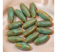 ZCHNB Perle di Porcellana Ovale 31 * 12mm 10/20 pz Perline di Ceramica Ovale Fatte A Mano per La Produzione di Gioielli Bracciale Perline del Distanziatore mestiere Fare