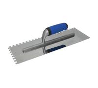 ZCHYTOOL Frattazzo Per Stucco Premium Lisciatore Cazzuola Muratore Rasatura 38 x 13 cm Con Impugnatura Morbida Lame di Acciaio Inossidabile Dente 8 x 8 mm