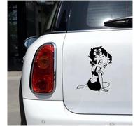 ZCHZCS 2 Pezzi Adesivo per Auto 3D 12,2 Cm*15,6 Cm Betty Boop Vinile Adelivi Divertenti E Decalcomanie Creative Vinil Car Styling