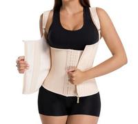 ZCJ Waist Trainer - Corsetto da Donna per Addominale, Cintura Addominale, Corpo Shaper con Lattice Modellante Vita e Addome, Adatto allo Sport, per Tutti i Giorni, Beige., m