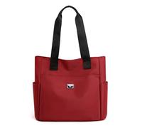 Zcjeaneviln Bag Waterproof, 2025 Large Capacity Waterproof Multi Pocket Nylon Shoulder Bag for Travel (Red)