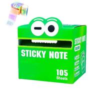 Zcjeaneviln/Interpretk Cute Monster Pattern Sticky Note, Pearlescent Sticky Notes, Themed Memo Pads,105 Sheets/Roll, Funny Back to School Gift for Teachers & Students (A#)