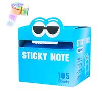 Zcjeaneviln/Interpretk Cute Monster Pattern Sticky Note, Pearlescent Sticky Notes, Themed Memo Pads,105 Sheets/Roll, Funny Back to School Gift for Teachers & Students (C#)