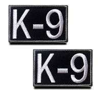 Zcketo 2 Pezzi K9 Cane Tattico Ricamato Toppa Compatibile con Velcro per Cane Poliziotto Cane Esercito Cane di Servizio Cane Guida Il Cane Porta Vestiti Gilet Collare
